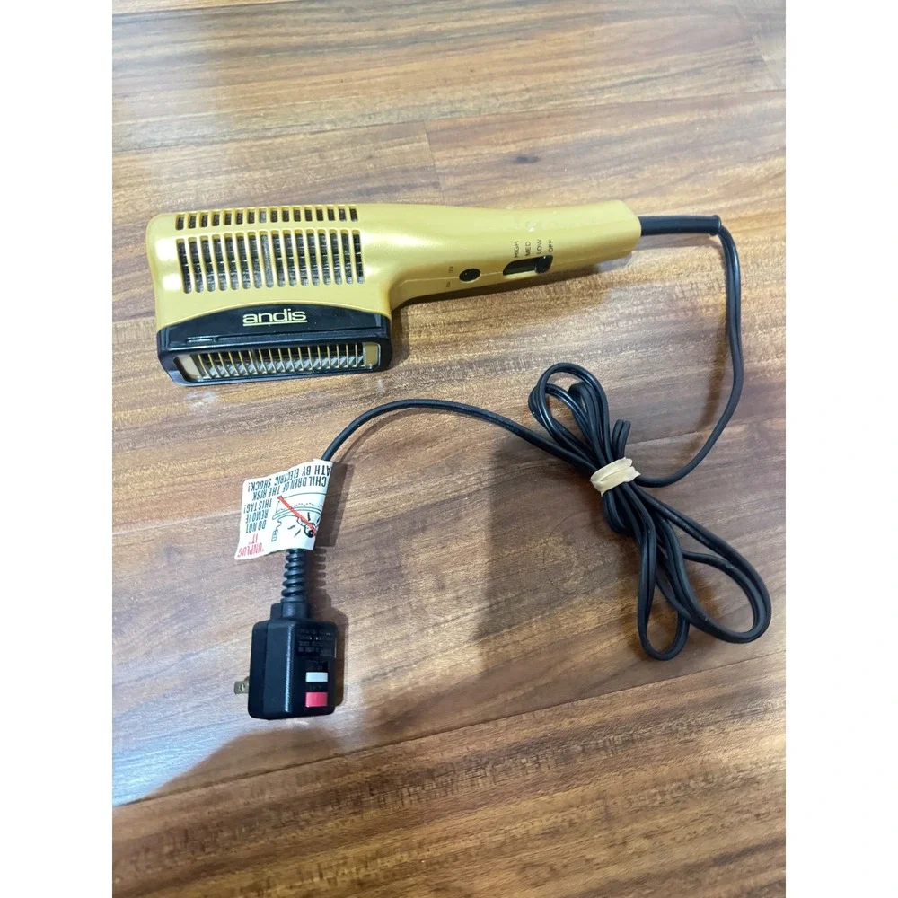 Andis Micro Turbo Dual Voltage Hair Dryer Gold 1600W‎ Model HS-2 Travel Portable